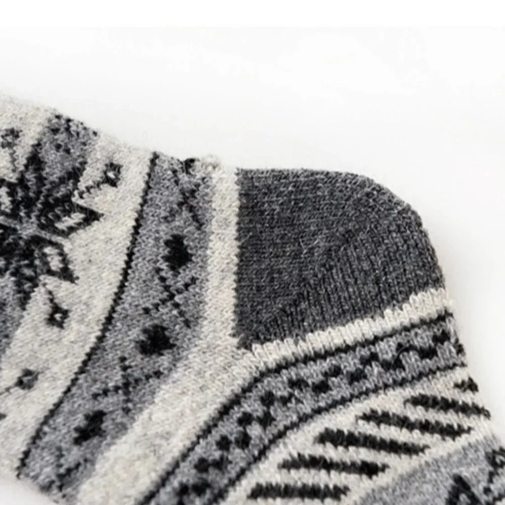 Two New warm winter jacquard boot socks kids 7-10
